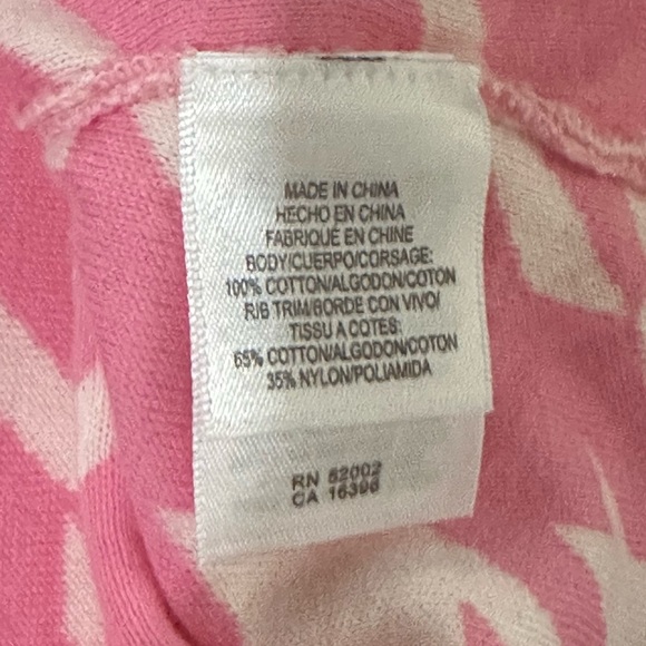 018 Liz Claiborne | EUC Pink & Ivory Houndstooth Sleeveless Amit Top (Size XL) - Picture 4 of 9